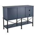 thumbnail image 5 of Pemberly Row 52" Wood Bar Cabinet w/ Sliding Barn Door - Navy Blue, 5 of 15