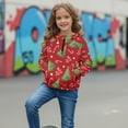 thumbnail image 3 of Xoenoiee Christmas Tree Candy Print Girls Half Zip Hoodies Fleece Pullover Sweatshirt Long Sleeve Winter Clothes with Pocket for Kids Teens, Size 7-8 Years, 3 of 7