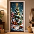 thumbnail image 6 of Christmas Door Cover, 72 x 36 Inch Christmas Decorations for Front Door, Green, 6 of 7