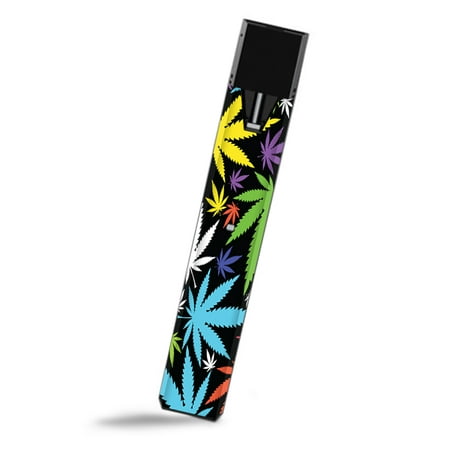 Skin Decal Vinyl Wrap for Smok Fit Ultra Portable Kit Vape stickers skins cover / Colorful Weed Leaves