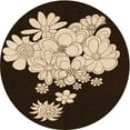 thumbnail image 1 of Ahgly Company Indoor Round Patterned Light Copper Gold Area Rugs, 6' Round, 1 of 6