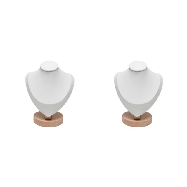 kurtrusly Necklace Display Bust Smooth Stable for store Showroom Retail Dresser S White 2Set
