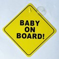 thumbnail image 1 of Pegatina de advertencia para cochecito de bebé a bordo con ventosa de PVC para el cristal trasero del coche, 1 of 6