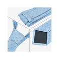 thumbnail image 3 of Corbatas de puntos para hombres INSPIRE CHIC para el Día del Padre, corbata autoajustable de 3.1" de ancho, corbata de satén para bodas, clásica en azul oscuro pastel, talla única, 3 of 4