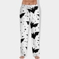 thumbnail image 2 of Trgacdwlo Halloween Pjs Men Funny Pumpkin Mens Pajama Bottoms Elastic Waist Drawstring Fall Winter Men's Sleep Pants, 2 of 7