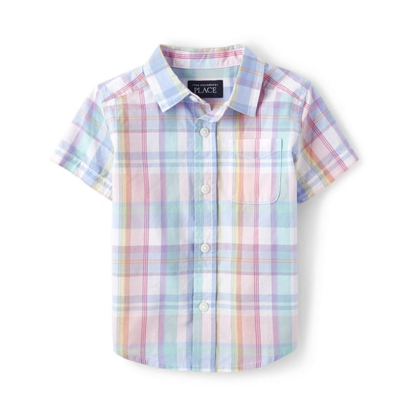 Camisa The Children's Place de algodón de manga corta para niños pequeños