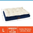 Vibrant Life Extra Large Quilted Orthopedic Pillow Top Dog Bed, Navy