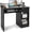 Black, variant on BarefHaven White Desk with Drawer & Keyboard Tray, 22 Inch Wide Modern Study Writing Desk with Desktop Hutch & Storage Shelves, Home Office Desk for Teens, Wood PC Laptop Desk, Desk for Bedroom