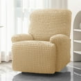 thumbnail image 6 of Stretch Recliner Slipcover Recliner Chair Cover, Elastic Bubble Plaid Fabric Single Seat Armchair Covers Anti-Slip Recliner Cover For Recliner Armchair-Light gray, 6 of 8