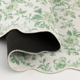 thumbnail image 5 of Mainstays Green Floral Faux Fur Scalloped Indoor Area Rug, 7 ft x 10 ft, 5 of 8