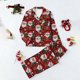 thumbnail image 1 of Puyaiuu Women 2 Piece Christmas Satin Pajama Set Cute Print Long Shirt Loose Shorts Matching Set Loungewear Gift, 1 of 5