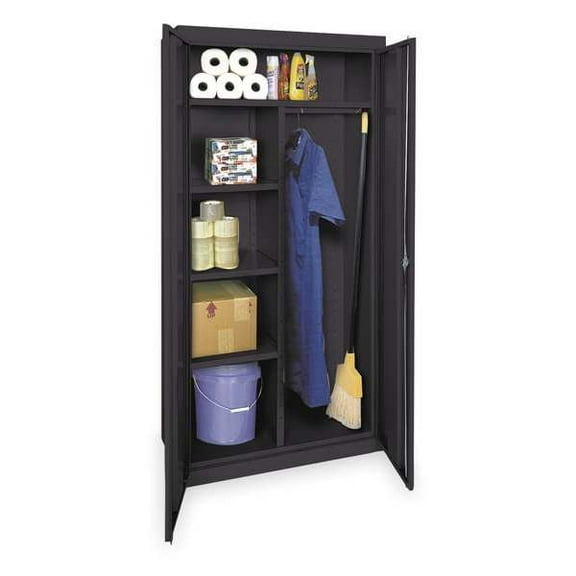 Manufacturer Varies Storage Cabinet,78"x36"x18",Black,5Shlv 1UEY9