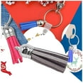 thumbnail image 4 of 28 Pieces Keychain Charms Creative Delicate Keyring Pendant Tassels Simple Handbag Decor Tassel Craft Decoration DIY Accessory Light grey, 4 of 9