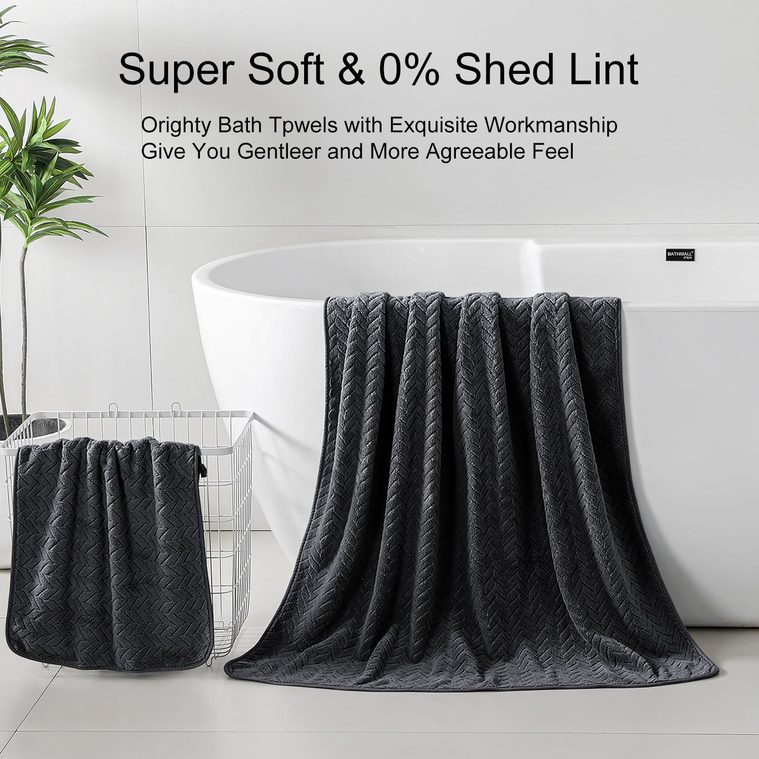 Beartech 8 Piece Bath Towel Set |2 Oversized Large Bath Towels Sheet, 2 Hand Towels & 4 Washcloths| Ultra Soft Towel Set Highly Absorbent Quick Dry Hotel Towel Collection