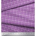 thumbnail image 2 of Soimoi Satin Silk Fabric Check Block Print Fabric by The Yard 42 Inch Wide, 2 of 2