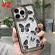 thumbnail image 1 of Funda Para Samsung Galaxy A73 A54 A53 A34 A33 A23 A14 A13 A04S 4G 5G Cubierta Trasera Negro Blanco Mariposa Transparente Teléfono Casos Duro Espalda Suave Borde, 1 of 4