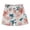 Coral and Teal Floral Pattern, variant on Kids' Beach Pants Comfortable Swim Trunks Abstract Pink Floral Pattern Shorts for Pool Vacation and Lounge Wear 2T