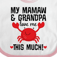 thumbnail image 4 of Inktastic Mamaw and Grandpa Love Me Grandkids Boys or Girls Baby Bib, 4 of 4