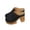 Black, variant on Summer Slides for Women with Arch Support Closed Toe High Heels Slippers Solid Color Beach Sandals Vacation