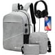 thumbnail image 1 of Mochila Antirrobo de 3 piezas, Bluelander con Puerto USB y Puerto para Audífonos, Gris, 1 of 6