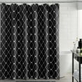 thumbnail image 6 of Black and White Shower Curtain Black Shower Curtain for Bathroom, Geometric Shower Curtain Set with Heavy Duty, Water Repellent Bathroom Curtain for Hotels Bathtubs, 72 x 72 inch, 6 of 6