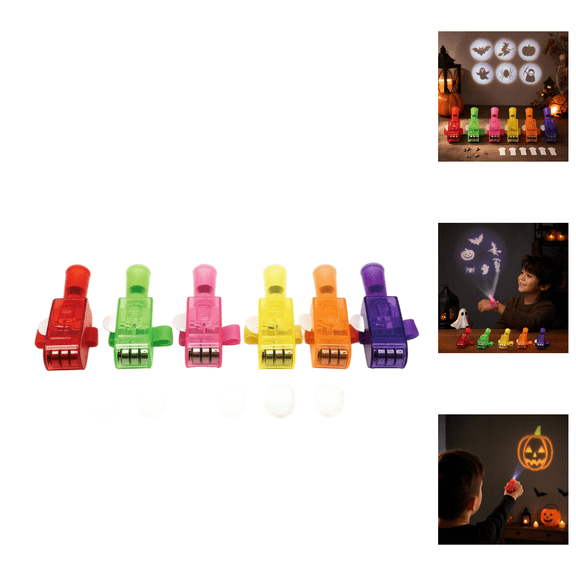 Halloween Finger Projector Rings 36 Pack, Halloween Finger Lights and Halloween Toys, Kids Light Up Finger Toys with Witch Spider Ghost Projection Patterns, Goodie Bag Stuffers for Halloween Party