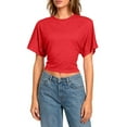 thumbnail image 4 of cocolona Crop Tops for Women, Summer Short Sleeve T-shirts Fashion Casual Loose Blouses Basic Tees, 4 of 7