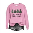 thumbnail image 4 of Aujourd'hui Réduction! Aqestyerly Haut de Noël Grande Taille pour Femmes Col Rond Imprimé Lettres Manches Longues Mode Chandail en Molleton, 4 of 4
