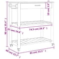 thumbnail image 4 of vidaXL Kitchen Trolley MONZA 84x40x90 cm Solid Wood Pine, 4 of 5