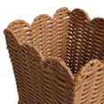 thumbnail image 5 of happimess Silas Modern Farmhouse Resin 3.3-Gallon Tapered Square Wicker Waste Basket with Scalloped Edge, Natural (Set of 2), 5 of 6