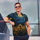 thumbnail image 4 of Balery Oil Starry Sky Sunflower Camisa Polo de Hombre con Estampado, de Manga Corta y Tejido Medio, Camisa Tipo Golf Polo-Medium, 4 of 6
