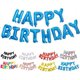 thumbnail image 1 of Banner de globos de feliz cumpleaños azul / Banner de feliz cumpleaños oro rosa / Banner de feliz cumpleaños globos plateados Banner de feliz cumpleaños Guirnalda de feliz cumpleaños negra Letra dora, 1 of 5