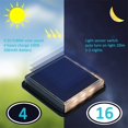 thumbnail image 2 of Luz solar de suelo, IP68 impermeable luz solar de jardín con luz de seguridad de encendido/apagado automático para jardín, escaleras, camino, camino, entrada, cubierta, patio (paquete de 4, blanco cálido 3000 K) ER, 2 of 5