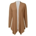 thumbnail image 4 of Women Fashion Long Sleeve Cardigan Autumn Lightweight Open Front Draped Mid Long Asymmetric Coat 3x Sweaters for Women plus Size And Cardigan Cardigan Polyester Lightweight Cardigan for Women for, 4 of 4