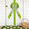 thumbnail image 3 of Green Green Bow Easter Decoration Imitation Linen Ribbon With Wire Edge For Spring Wreaths Bunny Egg Festival Crafts, 3 of 7