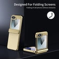 thumbnail image 2 of Allytechgroup Screen Protector Case for Samsung Galaxy Z Flip 6, Matte Slim Hinge Protection Anti-Scratch Full Body Shockproof Bumper Rugged Phone Case Cover for Galaxy Z Flip 6, Gold, 2 of 9