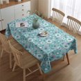 thumbnail image 2 of Pioneer Flower Floral Print Pattern Rectangle Tablecloth 60"x84",Waterproof Polyester Rectangle Table Cloth, Wipeable Spillproof Polyester Tablecloth for Dining, Camping, Indoor and Outdoor, 2 of 5