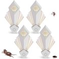 thumbnail image 1 of Repelente de insectos ultrasónico (4 piezas, estándar europeo), repelente de insectos electrónico con luz nocturna, equipo de control de plagas para interiores montado en la pared, utilizado para cont, 1 of 5