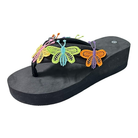 

Jungdeepe Women Shoes Thick Soled Wedge Heel Flip Flops Fashionable One Foot Beach Flip Flops Heel Sandals for Women Dressy Wide Shoes for Women Sandals Sandals for Women Summer High Heels Wedges