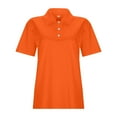 thumbnail image 5 of Womens Short Sleeve V Neck Polo Shirts Spring Fall Stylish Collared Button Up Workout Tops Spring Fall Slim Fit Business Tops Blouse, 5 of 5