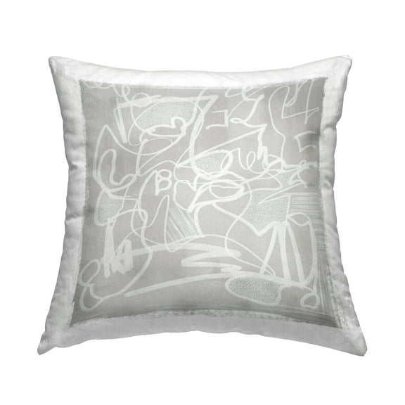 Stupell Industries Petri Dish Grey Abstract Square Decorative Printed Throw Pillow, 18 x 18