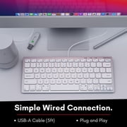 Macally Compact Keyboard White/Silver (SLIMKEYCA)