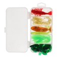 thumbnail image 3 of 17pcs Señuelos de pesca suaves de camarón y rana de para lubina de agua dulce, bagre, trucha, carpa, salmón Macarena Señuelo suave de la pesca del gusano, 3 of 8