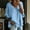 Blue, variant on MORESEC Women's V Neck T-Shirt Cotton Linen Short Sleeve Flowy Casual Blouse Top Solid Basic Tee For Party Outfit And Daily Wear, Sky Blue XL