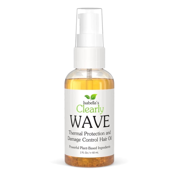 Clearly WAVE, Damage Control Thermal Protection Hair Oil | Prevent Damage, Breakage, Split Ends | 100% Natural, Sulfate Free, Made in USA