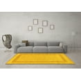 thumbnail image 3 of Ahgly Company Machine Washable Indoor Rectangle Solid Yellow Modern Area Rugs, 5' x 8', 3 of 4