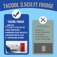 thumbnail image 3 of Tacool 3.5 Cu.ft Retro Mini Fridge with Freezer, 2 Door Small Refrigerator with 7 Adjustable Thermostat for Home, Red, 3 of 7