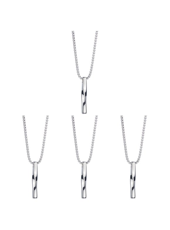 4 Pieces Geometric Hip Hop Necklace Mens Necklaces Male Jewelry for Pendant Chic Clavicle Chain Man