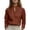 Brown, variant on Women's Long Sleeve Stand Collar Office Blouses, Solid Tailored Casual Fall Pullover Tops for Women Workwear, Women's Brown, Sizes S-2XL