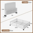 thumbnail image 2 of Almacenamiento debajo de la cama con ruedas, contenedores de almacenamiento plegables de malla metálica debajo de la cama, organizador de cajones de ropa de montaje sin herramientas, paquete de 2, 2 of 5